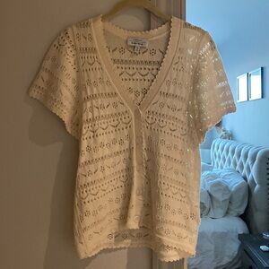 & other stories knit short sleeve cardigan